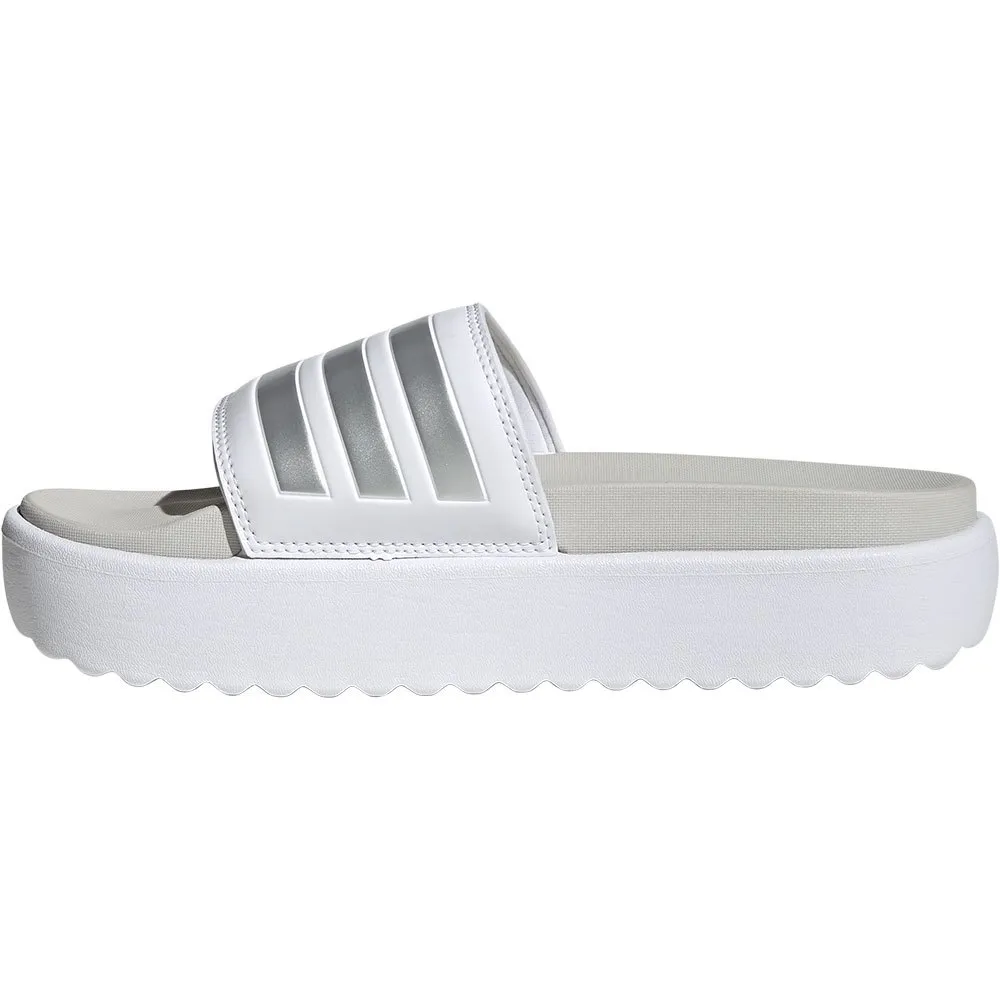 Купить adidas ie9703/9 Шлёпанцы Adilette Platform Ftwr White / Zero Met / Grey One 32x20x10 EU 43.5 7ft.ru в интернет магазине Семь Футов