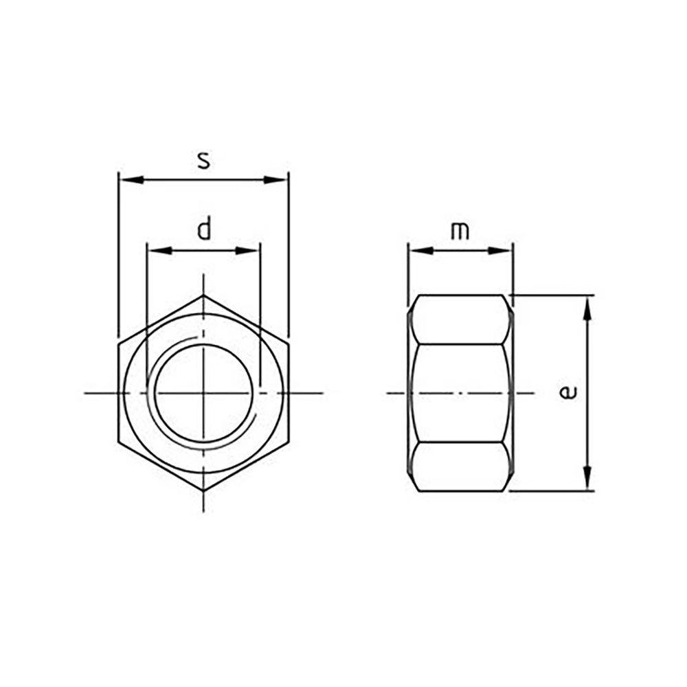 Купить Euromarine 701013-UNIT A4 DIN 934 M3 HU Гайка  Grey 7ft.ru в интернет магазине Семь Футов