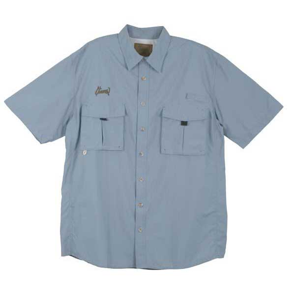 Купить Al agnew MA35223-DEN-L Рубашка с коротким рукавом AA Bass Short Tech Серый Denim L 7ft.ru в интернет магазине Семь Футов