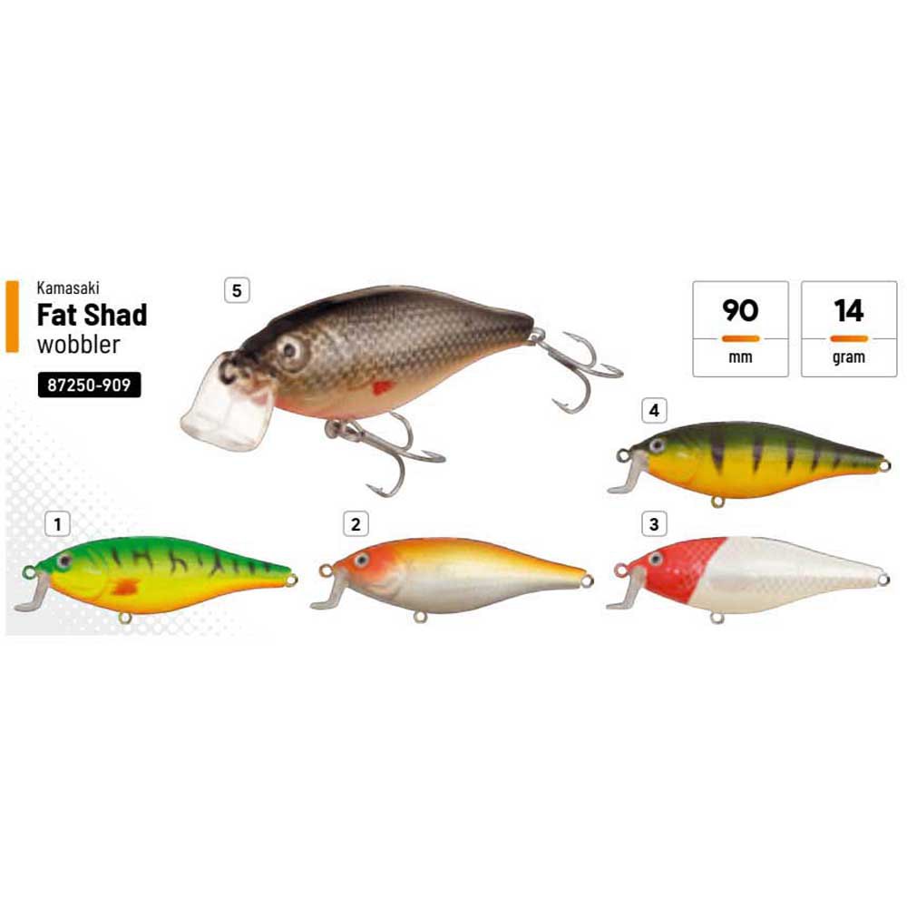 Купить Kamasaki 87250905 Wobbler Fat Shad Пескарь 90 mm 14g  5 7ft.ru в интернет магазине Семь Футов