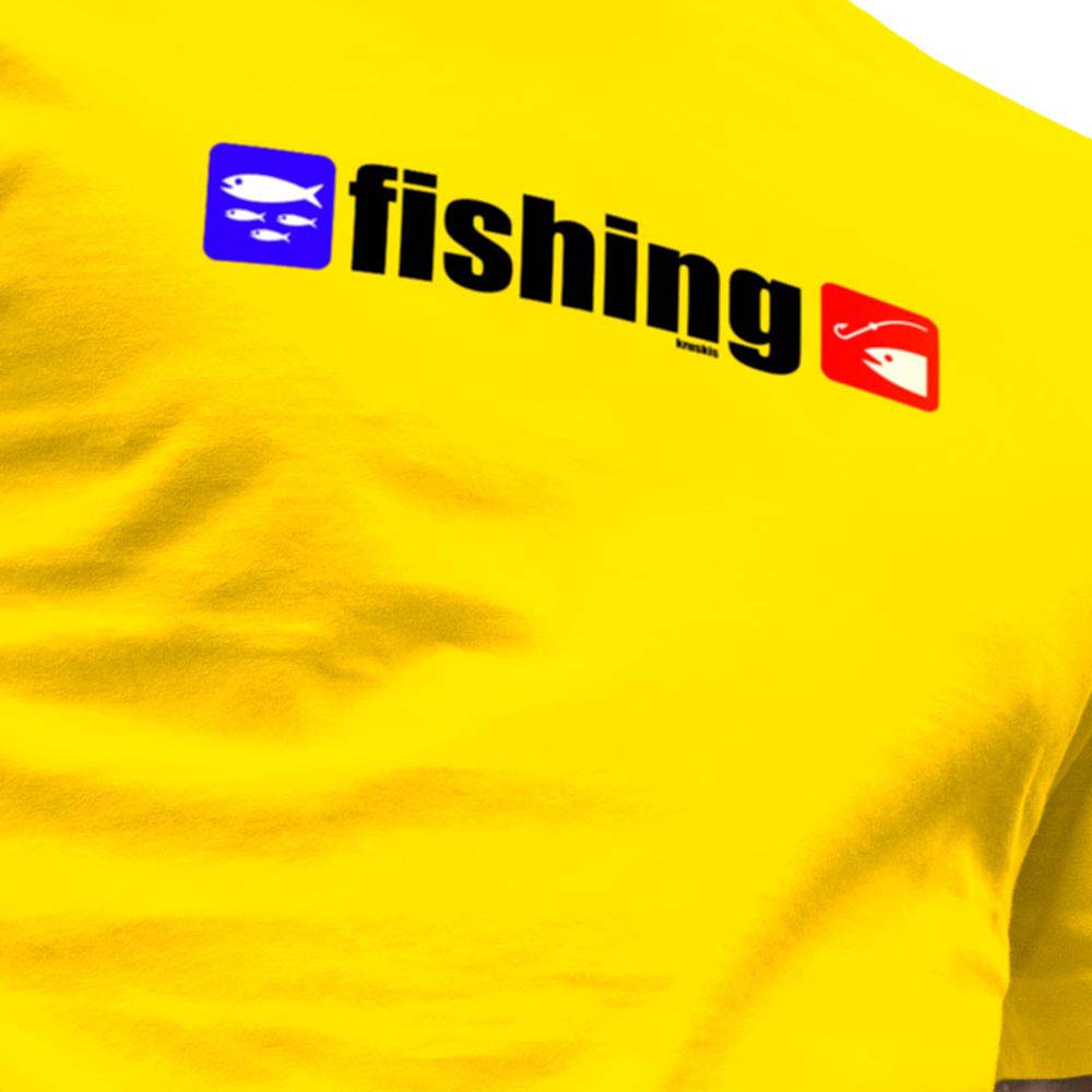 Купить Kruskis CA65500203K029 Футболка с коротким рукавом Fishing Желтый Lemon Yellow M 7ft.ru в интернет магазине Семь Футов