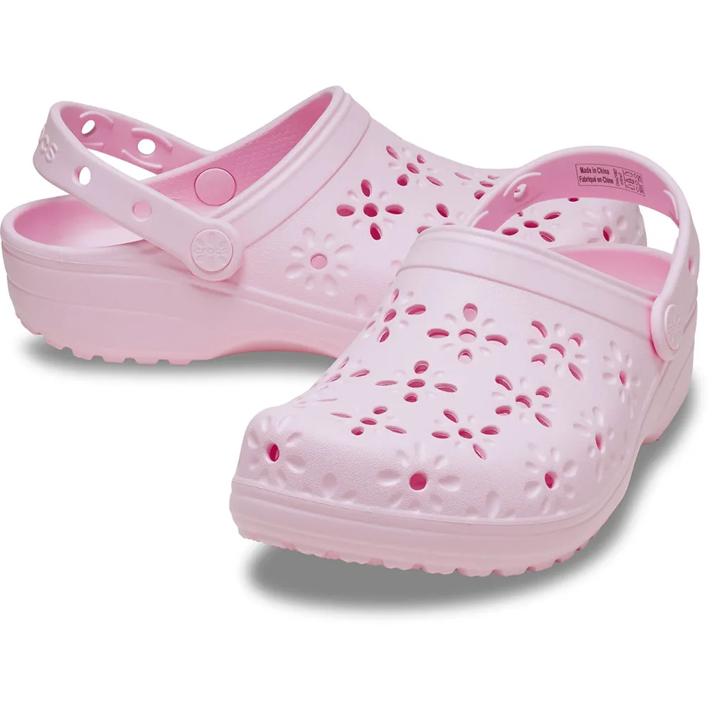 Купить Crocs 210927-6zw-m7/w9 Деревянные башмаки Classic Floral Cut Out Pink Milk 35x25x15 EU 39 7ft.ru в интернет магазине Семь Футов
