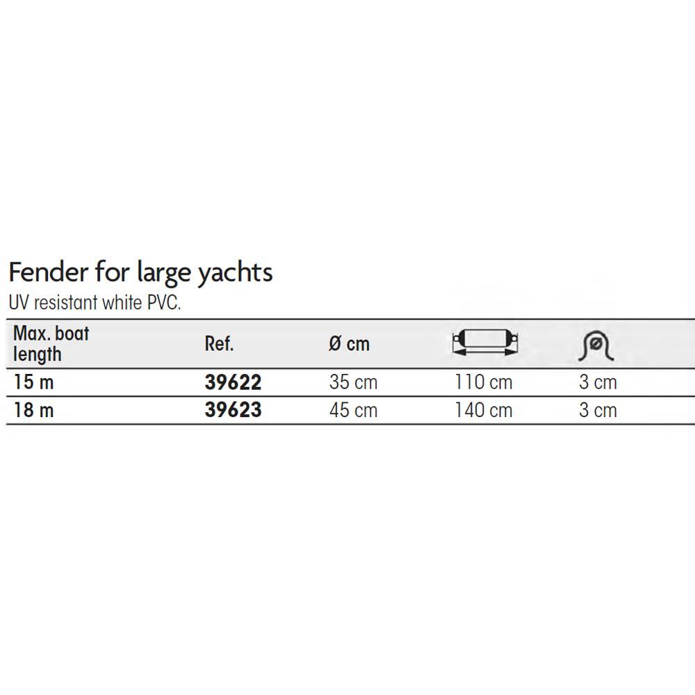 Купить Plastimo 39623 Large Yacht 100 Fender  450 x 450 x 1400 mm 7ft.ru в интернет магазине Семь Футов