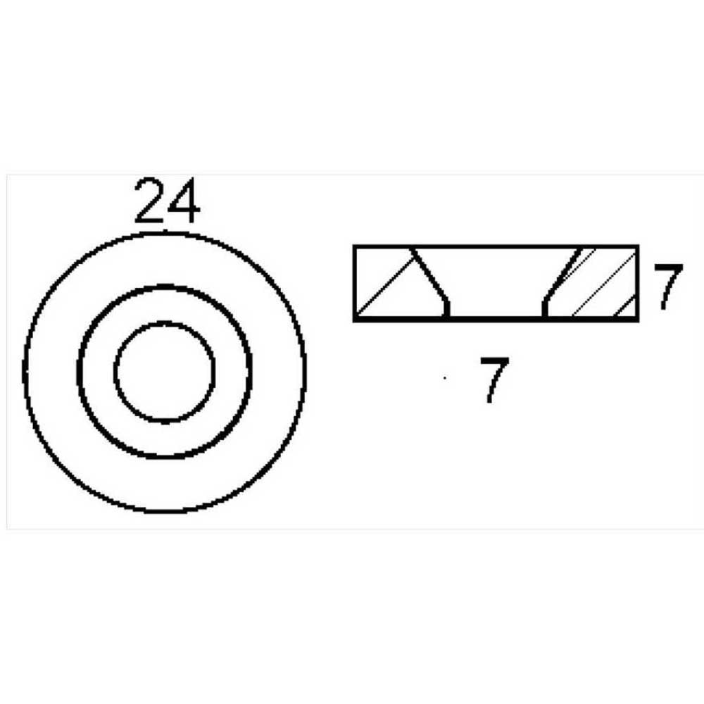 Купить Tecnoseal 2626950A 8-20HP Алюминиевый анод шайбы  Silver 24 x 7 mm  7ft.ru в интернет магазине Семь Футов
