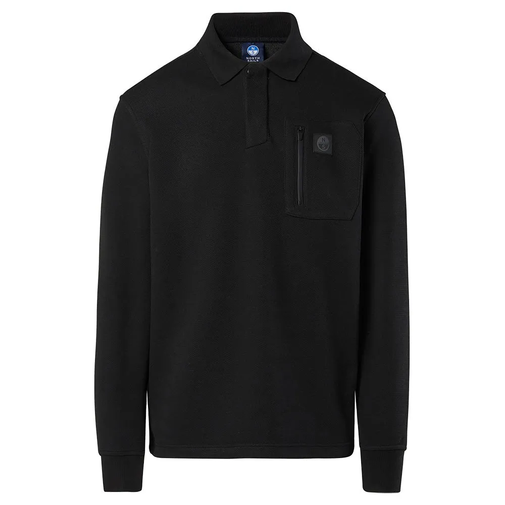 Купить North sails 692334-0999-M Поло с длинным рукавомным рукавом Logo Черный Black M 7ft.ru в интернет магазине Семь Футов