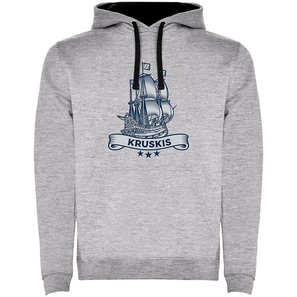 Купить Kruskis SU1067055802C051 Толстовка с капюшоном Ship Two-Colour Серый Heather Grey / Black 2XL 7ft.ru в интернет магазине Семь Футов