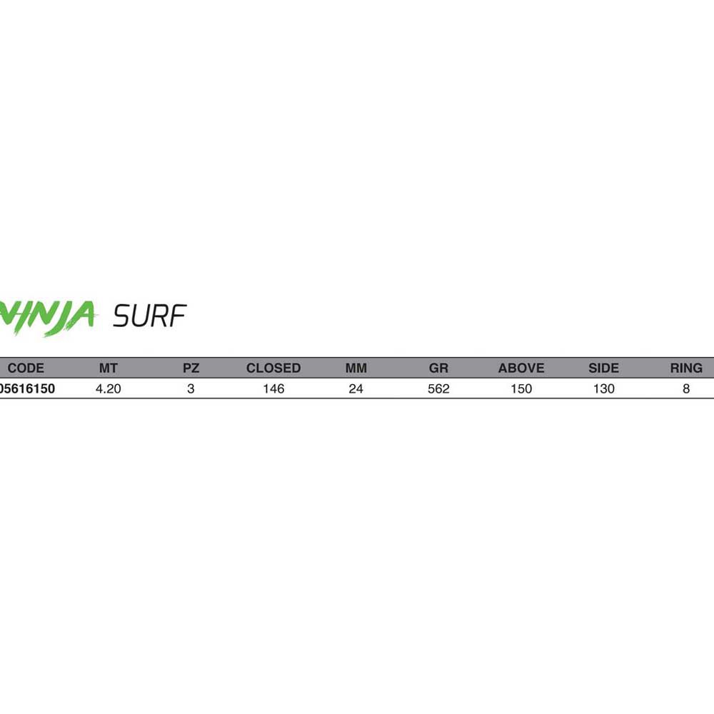 Купить Maver 5616150 Ninja Удочка Для Серфинга  Black / Green 4.20 m 7ft.ru в интернет магазине Семь Футов