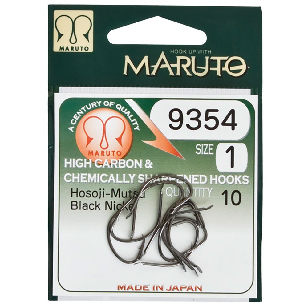 Купить Maruto 43852100 9354 BN-BN Зубчатый Крюк Бесцветный Black Nickel 1/0 7ft.ru в интернет магазине Семь Футов