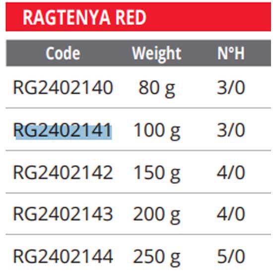 Купить Ragot RG2402142-UNIT Ragtenya XL Инчику 150g  Red 7ft.ru в интернет магазине Семь Футов