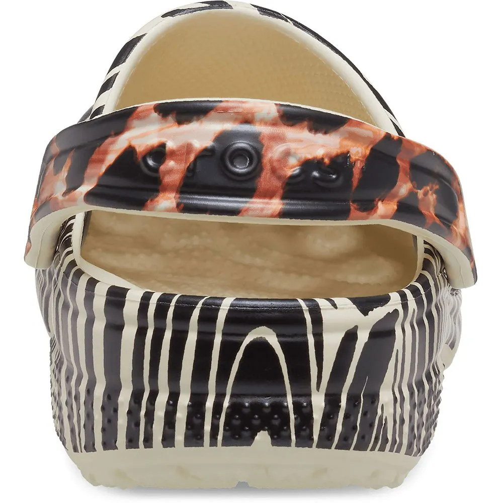 Купить Crocs 207840-2y9-m8/w10 Деревянные башмаки Classic Animal Remix Bone / Multi Animal 35x25x15 EU 41 7ft.ru в интернет магазине Семь Футов