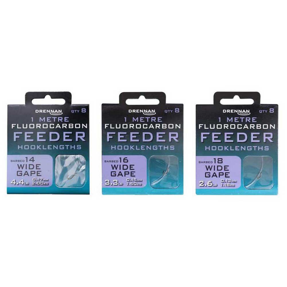 Купить Drennan HNFFWDGM14 Fluorocarbon Feeder Wide Gape Связанные Крючки Серебристый 14 7ft.ru в интернет магазине Семь Футов