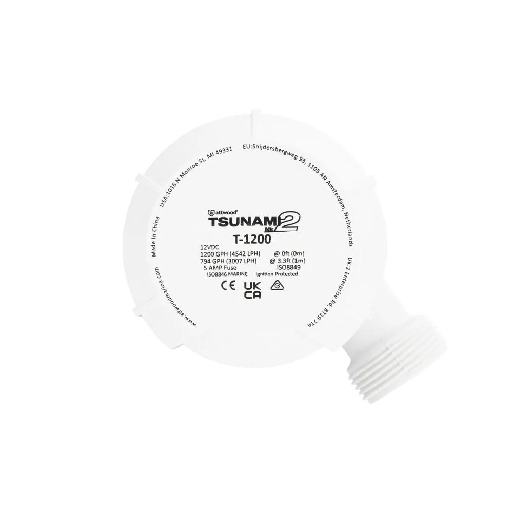 Купить Attwood att-5612-1 Помпа трюмная Tsunami MK2 T1200 Threaded White 11x11x12 7ft.ru в интернет магазине Семь Футов