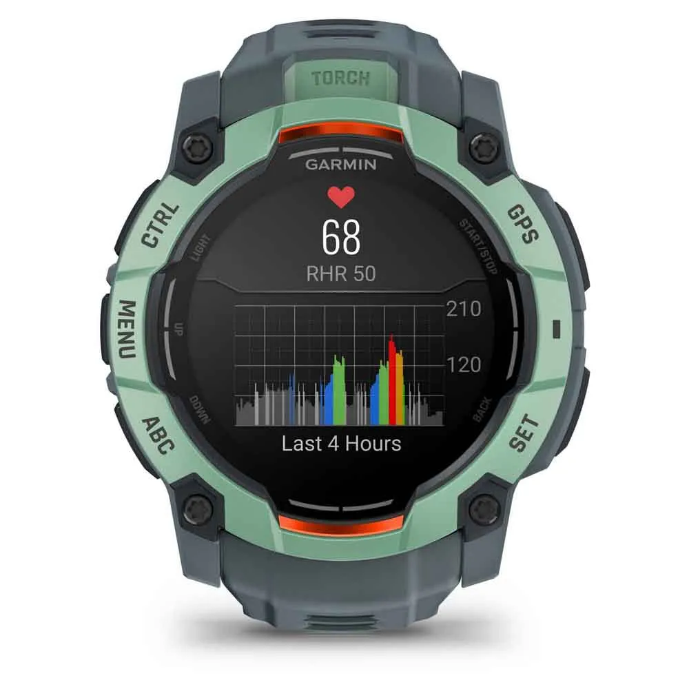 Купить Garmin 010-03020-01 Часы Instinct 3 50 mm Amoled Зеленый  Green / Grey 7ft.ru в интернет магазине Семь Футов