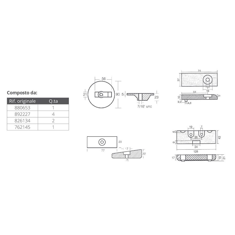 Купить Tecnoseal 2640001 Mercury Verado 6 Алюминиевый анод Бесцветный Silver 7ft.ru в интернет магазине Семь Футов