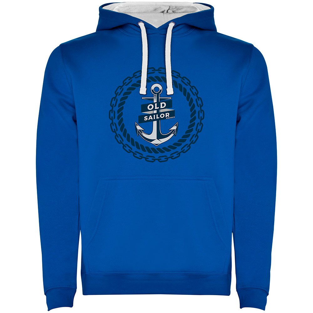 Купить Kruskis SU1067060501C061 Толстовка с капюшоном Old Sailor Two-Colour Голубой Royal Blue / White 3XL 7ft.ru в интернет магазине Семь Футов