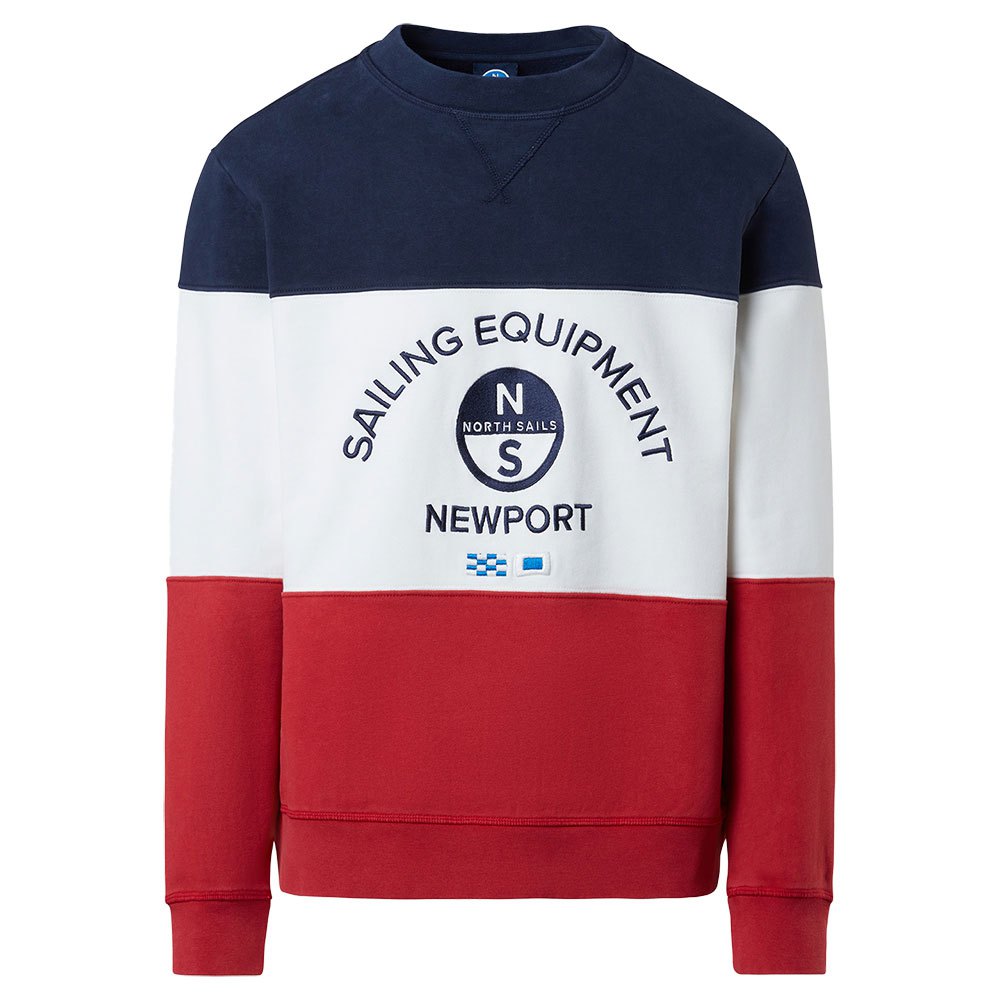 Купить North sails 691278-C002-L Толстовка Print Crew Красный Dark Blue / Marshmallow / Red L 7ft.ru в интернет магазине Семь Футов