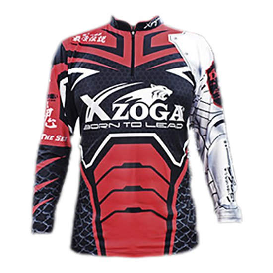 Купить Xzoga 420673 Футболка с длинным рукавом MF Sport 2021 Zip Красный Red / White / Black 3XL 7ft.ru в интернет магазине Семь Футов