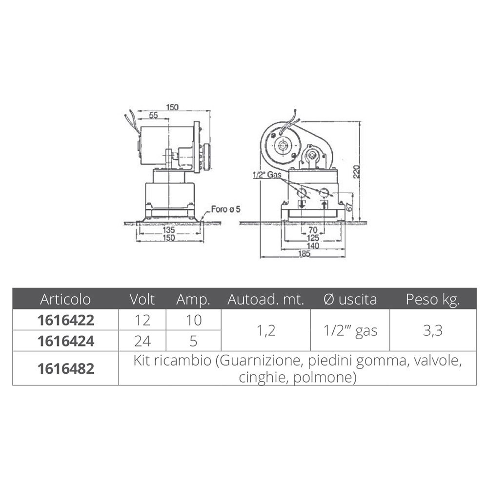 Купить Ancor 1616482 BG108/BG117 Набор запасных частей Grey 7ft.ru в интернет магазине Семь Футов