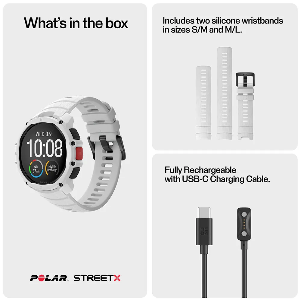 Купить Polar 900116715 Смарт-часы Street X White 20x10x5 S-L 7ft.ru в интернет магазине Семь Футов
