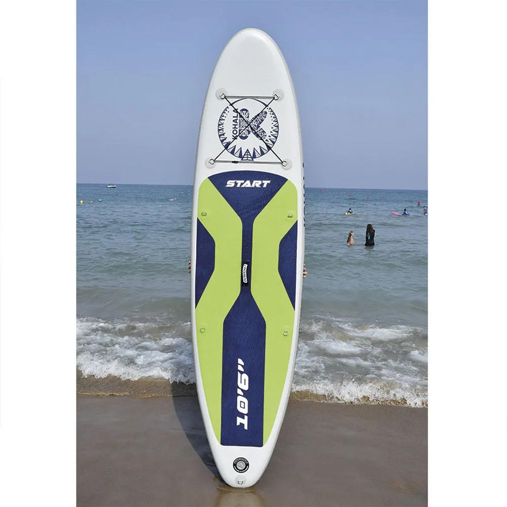 Купить Kohala kh32015 Надувной комплект для падлбординга Start 10´6´´ White / Blue / Lime 92x47x23 320 cm 7ft.ru в интернет магазине Семь Футов