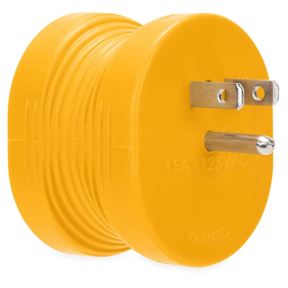 Купить Camco 17-55223 Адаптер вилки 55223  Yellow 15A Male/30A Female 7ft.ru в интернет магазине Семь Футов