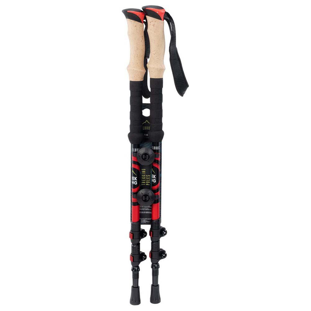 Купить Elbrus M000136560-62-135 CM Katmandu Поляки Серебристый  Red / Black 62-135 cm 7ft.ru в интернет магазине Семь Футов