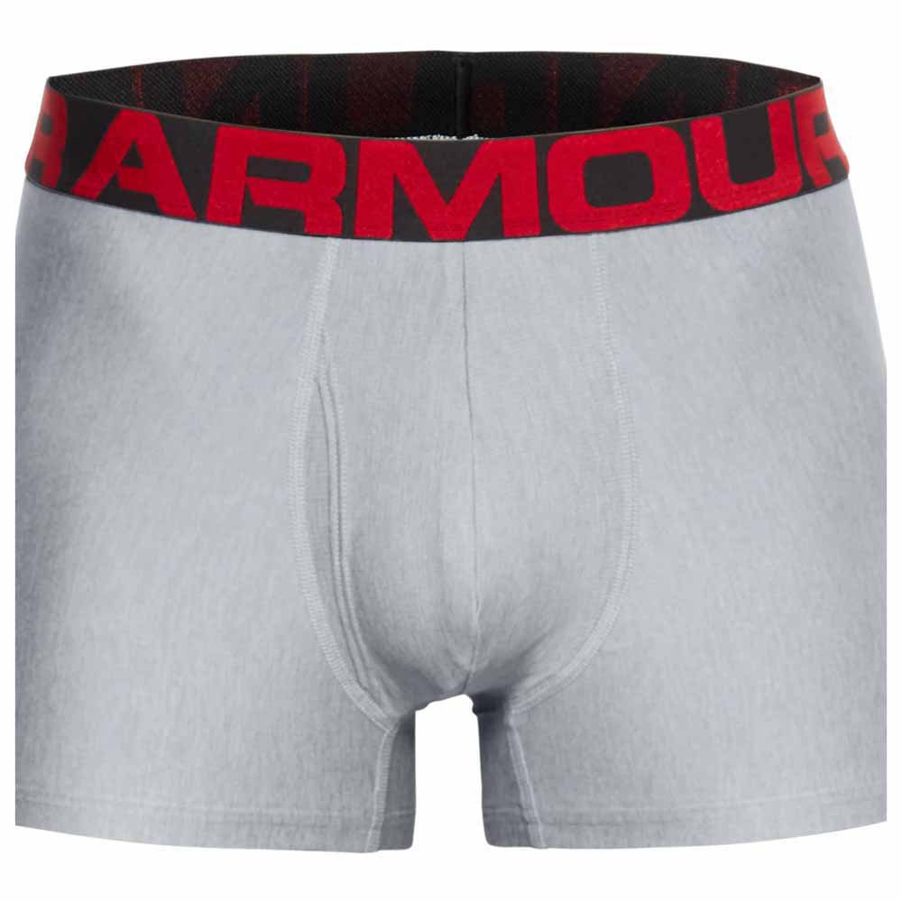 Купить Under armour 1363618-011-SM Боксёр Tech 3´´ Boxerjock 2 Единицы Серый Mod Gray Light Heather / Jet Gray Light Heather S 7ft.ru в интернет магазине Семь Футов