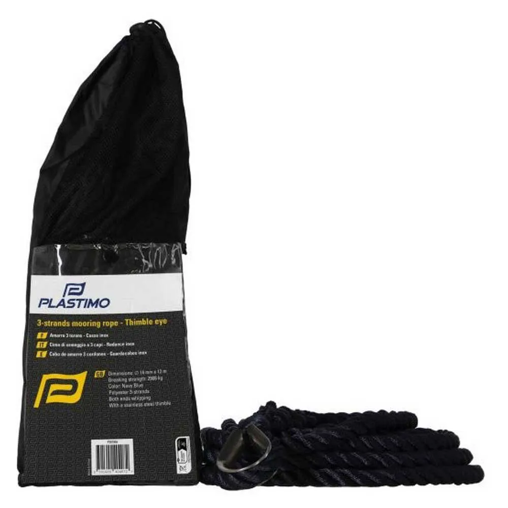 Купить Plastimo P201851 Комплект швартовного каната из 3 прядей с коушем 8 m Blue 12 mm 7ft.ru в интернет магазине Семь Футов