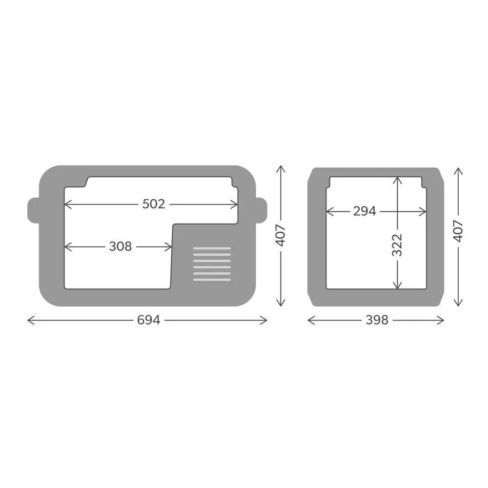 Купить Dometic 9600012977 Жесткий переносной кулер CFF 45 44L Black / White 45x63x52 7ft.ru в интернет магазине Семь Футов