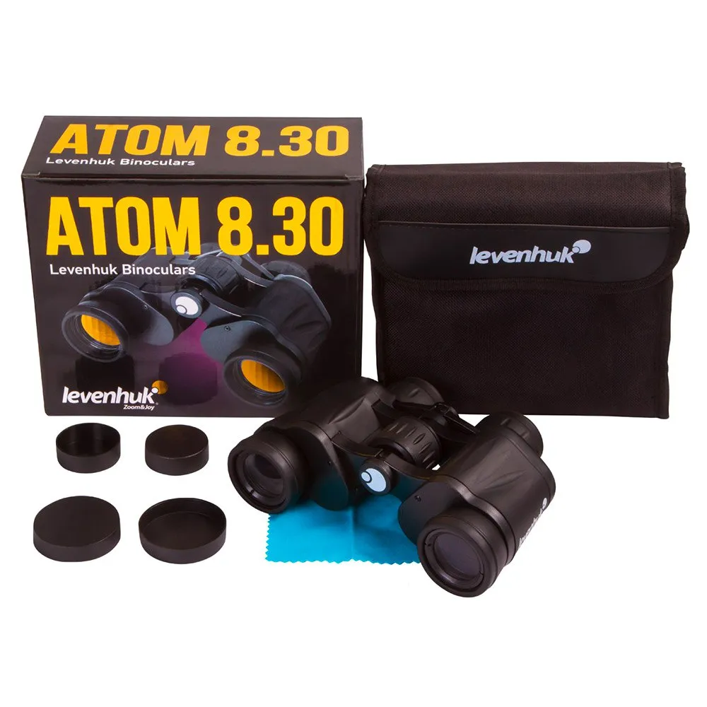 Купить Levenhuk 74154 Atom 8x30 Бинокль Коричневый  Black 7ft.ru в интернет магазине Семь Футов
