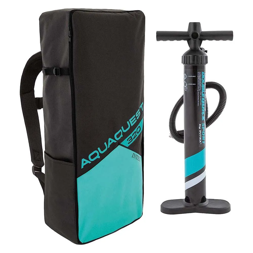 Купить Intex 68242 Надувной комплект для падлбординга Aqua Quest 320 White / Turquoise 150x40x15 320 cm 7ft.ru в интернет магазине Семь Футов