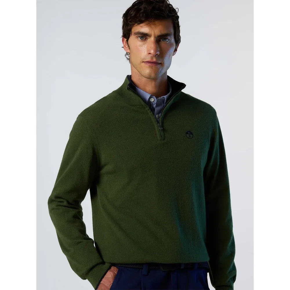 Купить North sails 699148-0436-xl Свитер с полумолнией 12GG Ivy Green 35x25x15 7ft.ru в интернет магазине Семь Футов