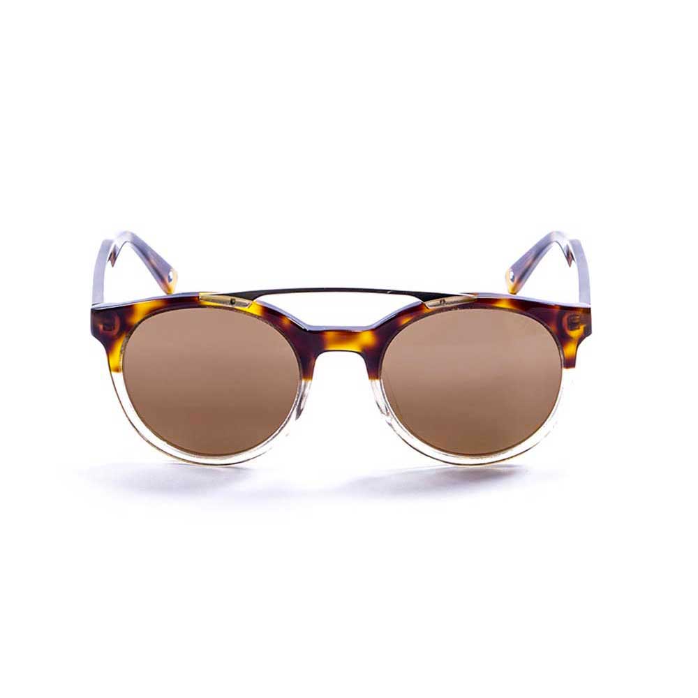 Купить Ocean sunglasses 10200.7 поляризованные солнцезащитные очки Tiburon Demy Brown Up / Champagne Down 7ft.ru в интернет магазине Семь Футов