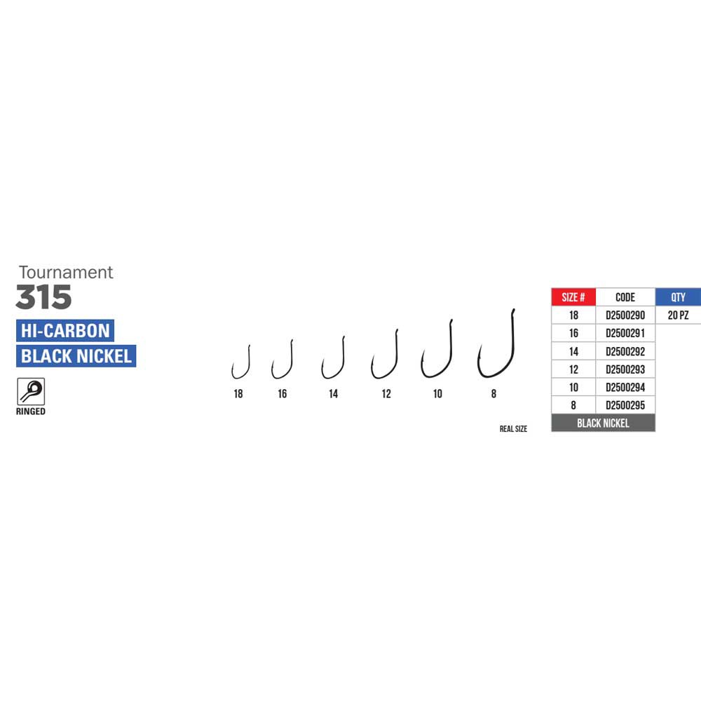 Купить Bad bass D2500295 Tournament 315 Колючий Одноглазый Крючок Black Nickel 8 7ft.ru в интернет магазине Семь Футов