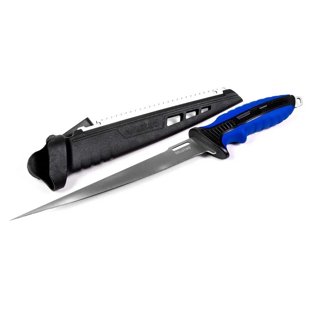 Купить Mustad MT-100-24 Нож нож MT100 Серебристый  Blue 7´´ 7ft.ru в интернет магазине Семь Футов