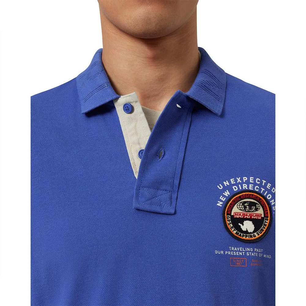 Купить Napapijri NP0A4E2OBB41-XL Поло с короткими рукавами Elice Голубой Ultramarine Blue XL 7ft.ru в интернет магазине Семь Футов