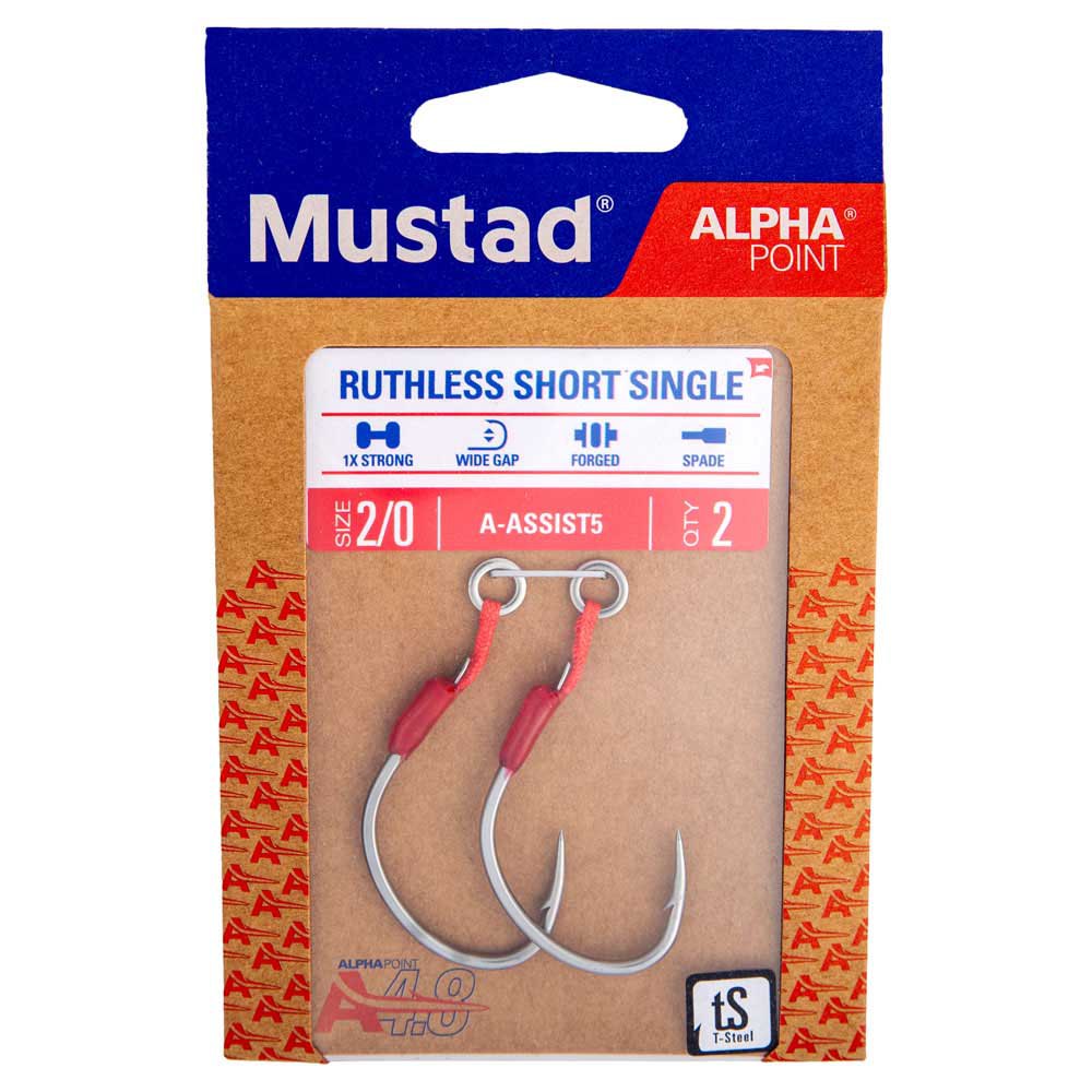 Купить Mustad A-Assist5-3/0-2A Ruthless Slow Fall Single Вспомогательный крючок Titan Steel 3/0 7ft.ru в интернет магазине Семь Футов