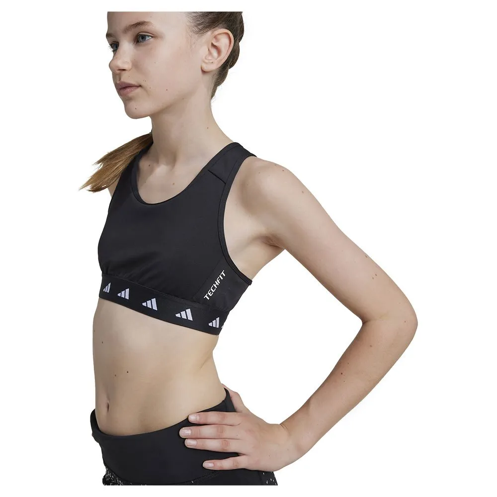 Купить adidas iy0105/128 Спортивный бюстгальтер Techfit Power React junior Black / Carbon / White 30x20x5 7-8 Years 7ft.ru в интернет магазине Семь Футов