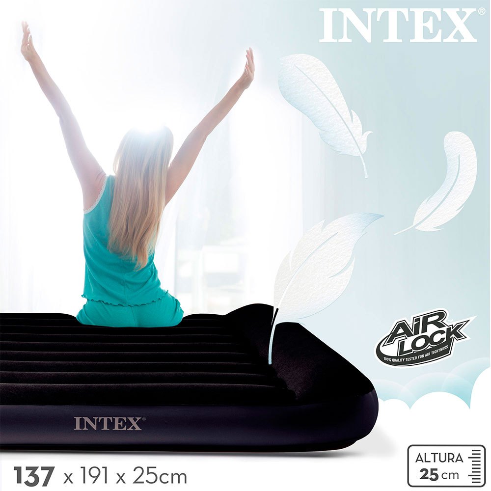 Купить Intex 64148 Dura Beam Standard Pillow Rest Classic Черный 7ft.ru в интернет магазине Семь Футов