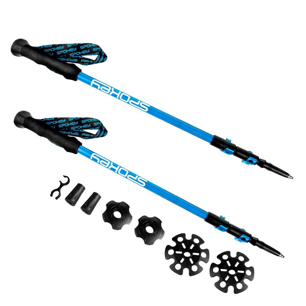 Купить Spokey 927900 Carbon Поляки Голубой  Black / Blue 105-135 cm 7ft.ru в интернет магазине Семь Футов