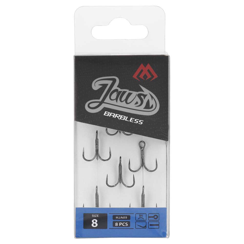 Купить Mikado HJA09-12 Jaws Тройной Крючок Без Бородки Black Nickel 12 7ft.ru в интернет магазине Семь Футов