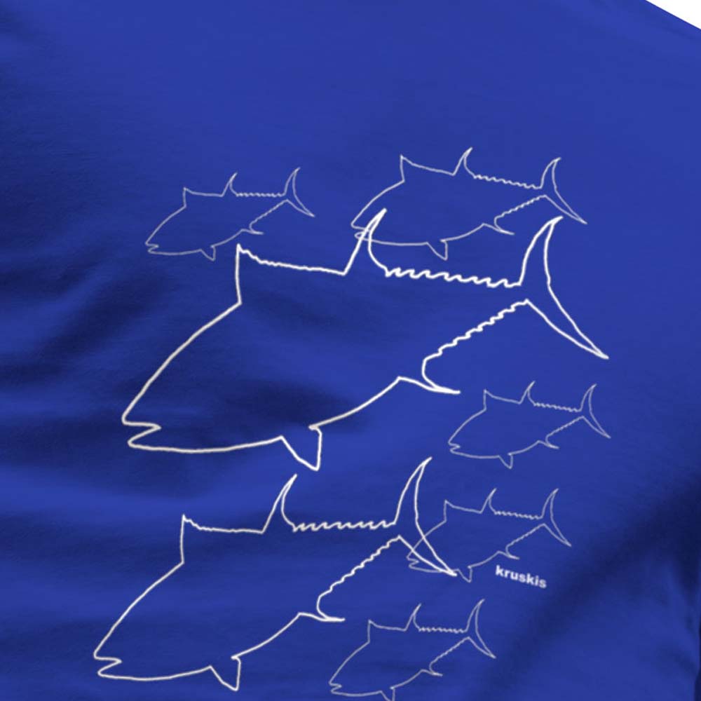 Купить Kruskis CA65500605K033 Футболка с коротким рукавом Tuna Голубой Royal Blue 3XL 7ft.ru в интернет магазине Семь Футов