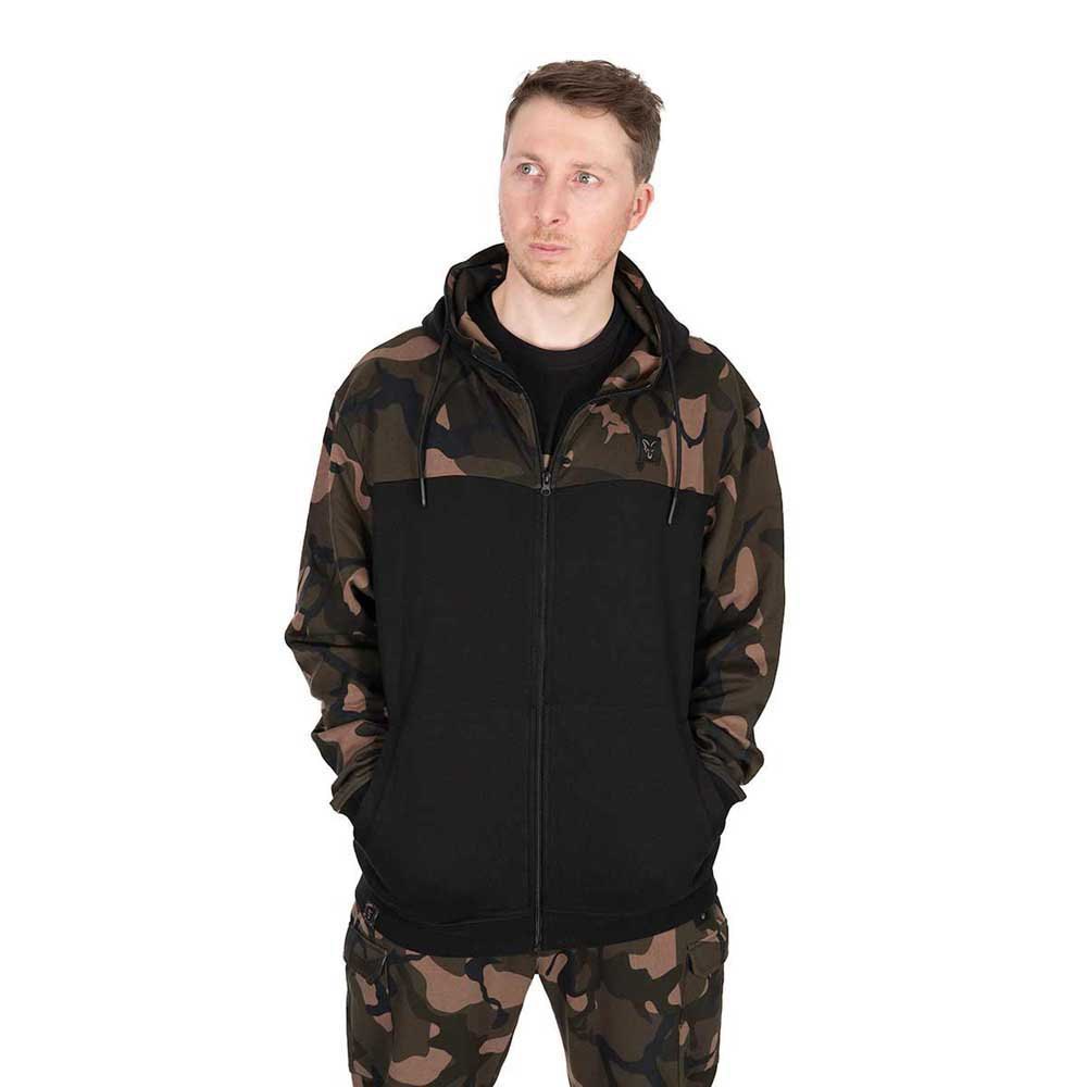 Купить Fox international CFX296 Толстовка на молнии LW Split Коричневый Black / Camo 3XL 7ft.ru в интернет магазине Семь Футов