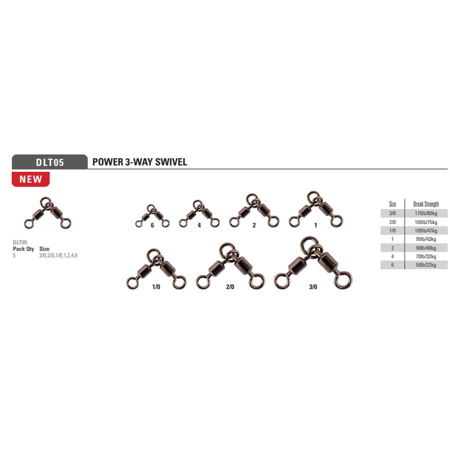 Купить Mustad DLT05-3/0-5 Power 3 Way Вертлюги  Black Nickel 3/0 7ft.ru в интернет магазине Семь Футов