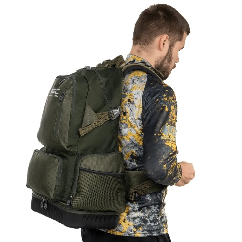 Купить Golden catch 7230001 Рюкзак Logo 50L Green 40x25x15 7ft.ru в интернет магазине Семь Футов