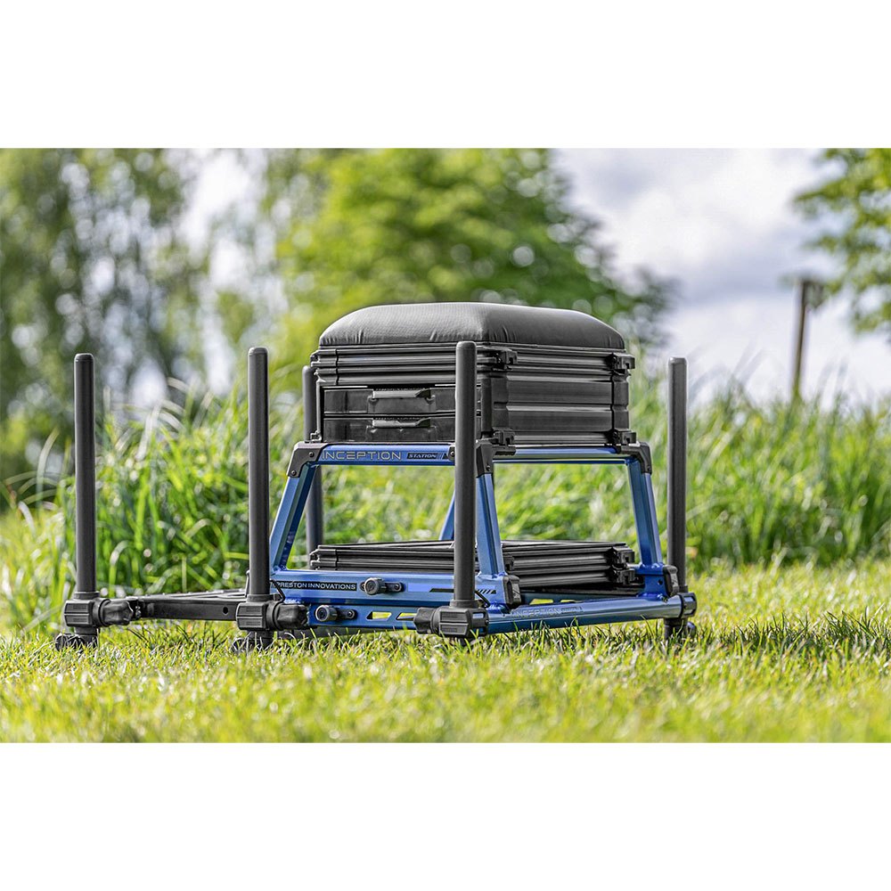 Купить Preston innovations P0120026 Inecption Blue Edition Сиденье Box Серебристый Black / Blue 7ft.ru в интернет магазине Семь Футов