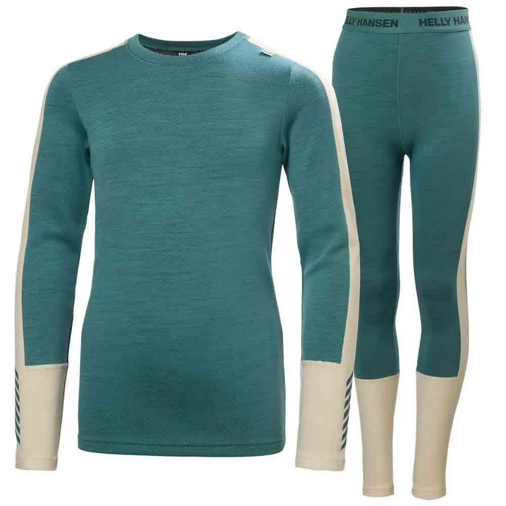 Купить Helly hansen 49403-494-13 Комплект термобелья с длинным рукавом Lifa merino midweight Opal Green 30x22x4 13 Years 7ft.ru в интернет магазине Семь Футов