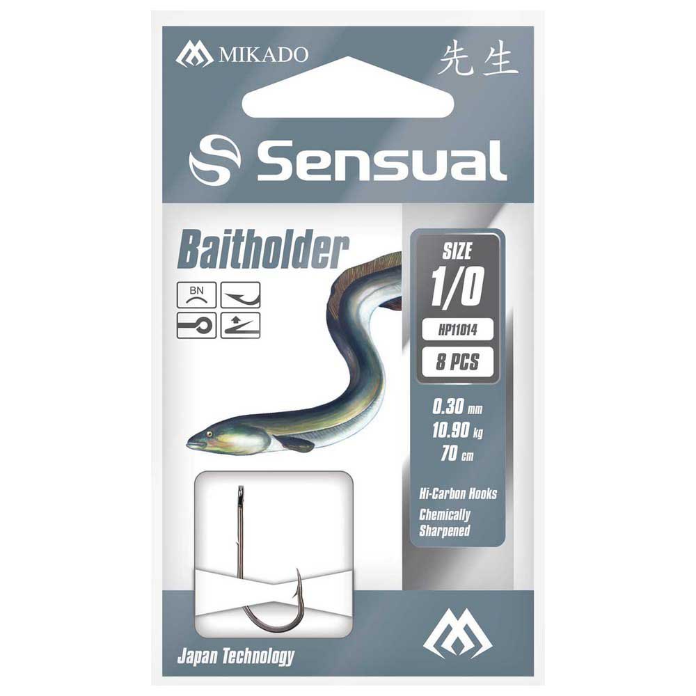 Купить Mikado HP11014-4-26 Snelled Sensual Baitholder 0.260 mm Связанные Крючки Серебристый Black Nickel 4 7ft.ru в интернет магазине Семь Футов