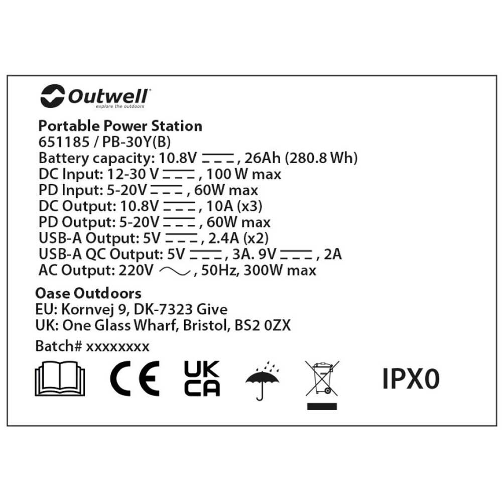 Купить Outwell 651185 Akira 300W Батарейный трансформаторный питатель Серебристый 7ft.ru в интернет магазине Семь Футов