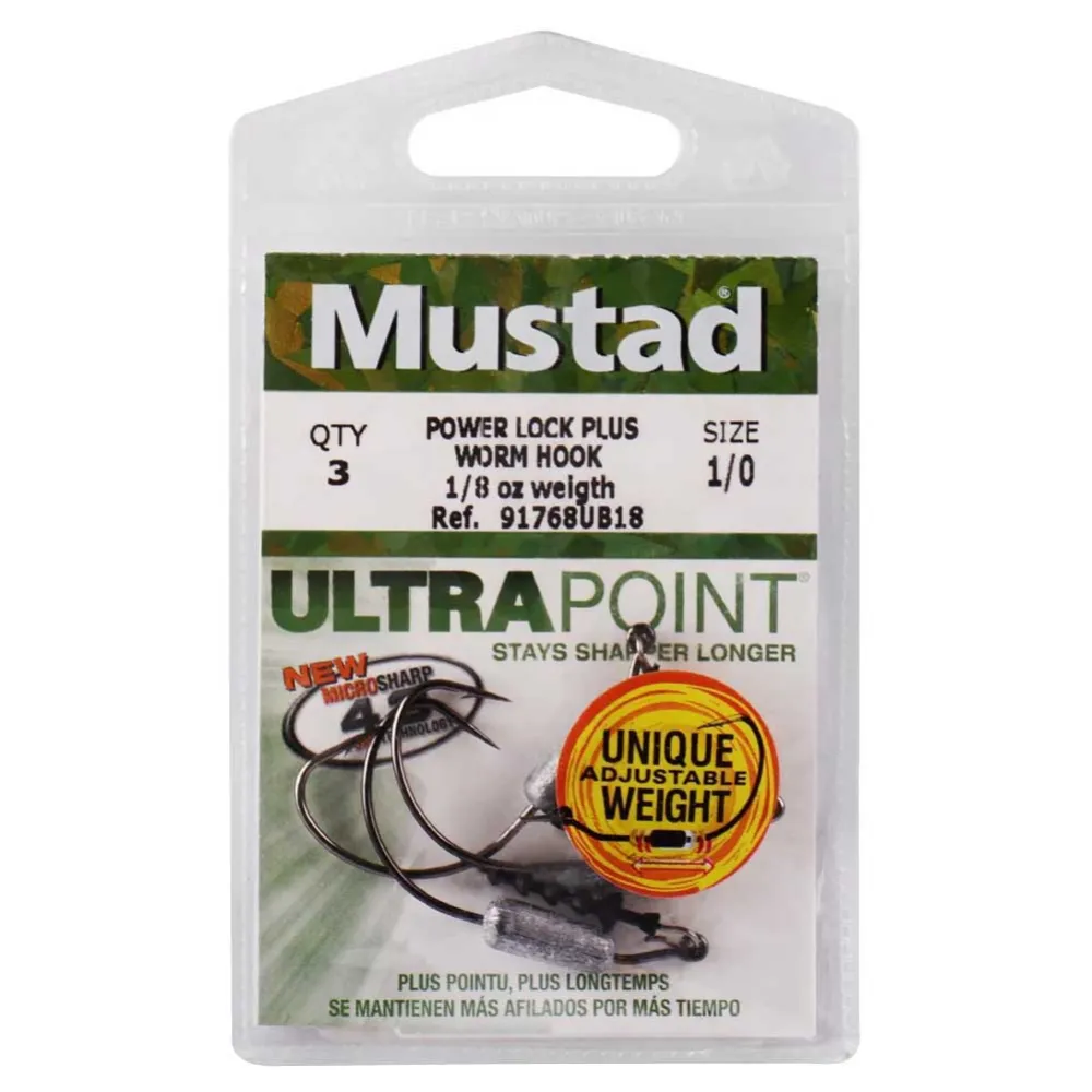 Купить Mustad 91768ub18-1/0-3u-unit Крюк Техаса Power Lock Plus 91768UB18 Black Nickel 15x10x5 7ft.ru в интернет магазине Семь Футов